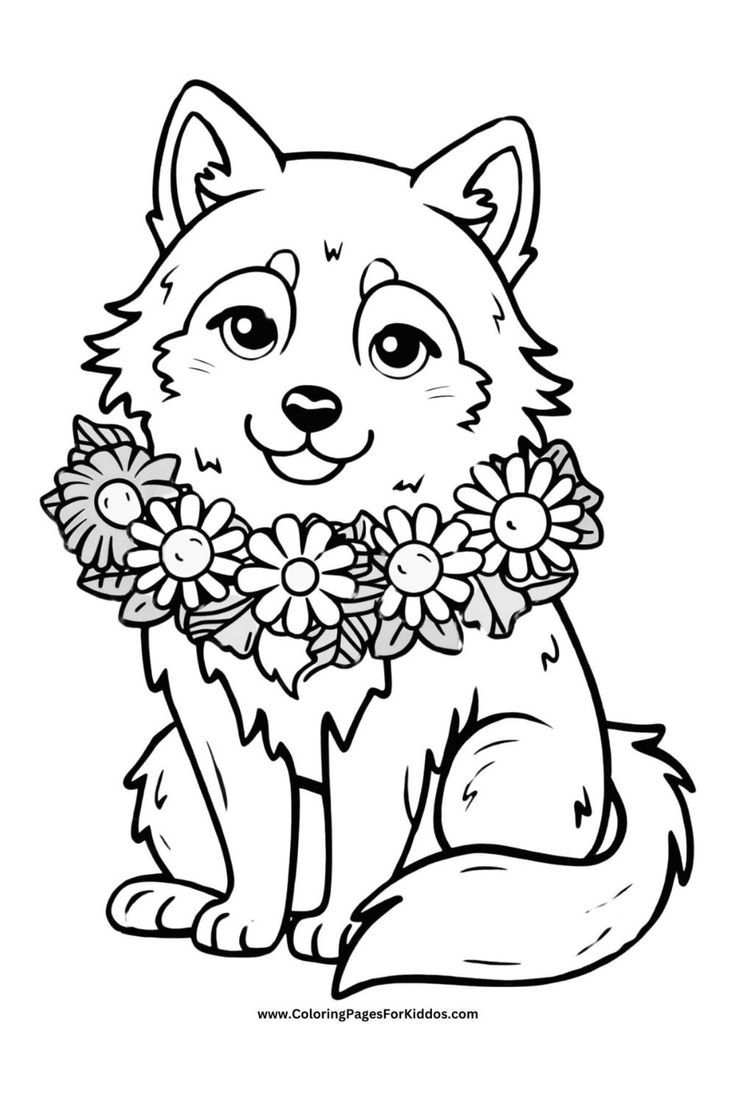 printable wolf coloring pages