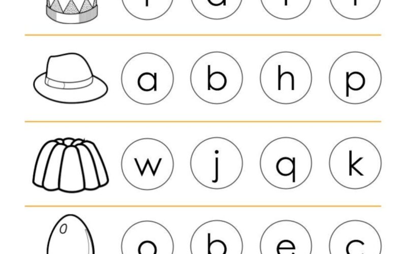 10 Printable Beginning Letters Worksheets For Kindergarten Preschool Homeschool Educational Printables Etsy