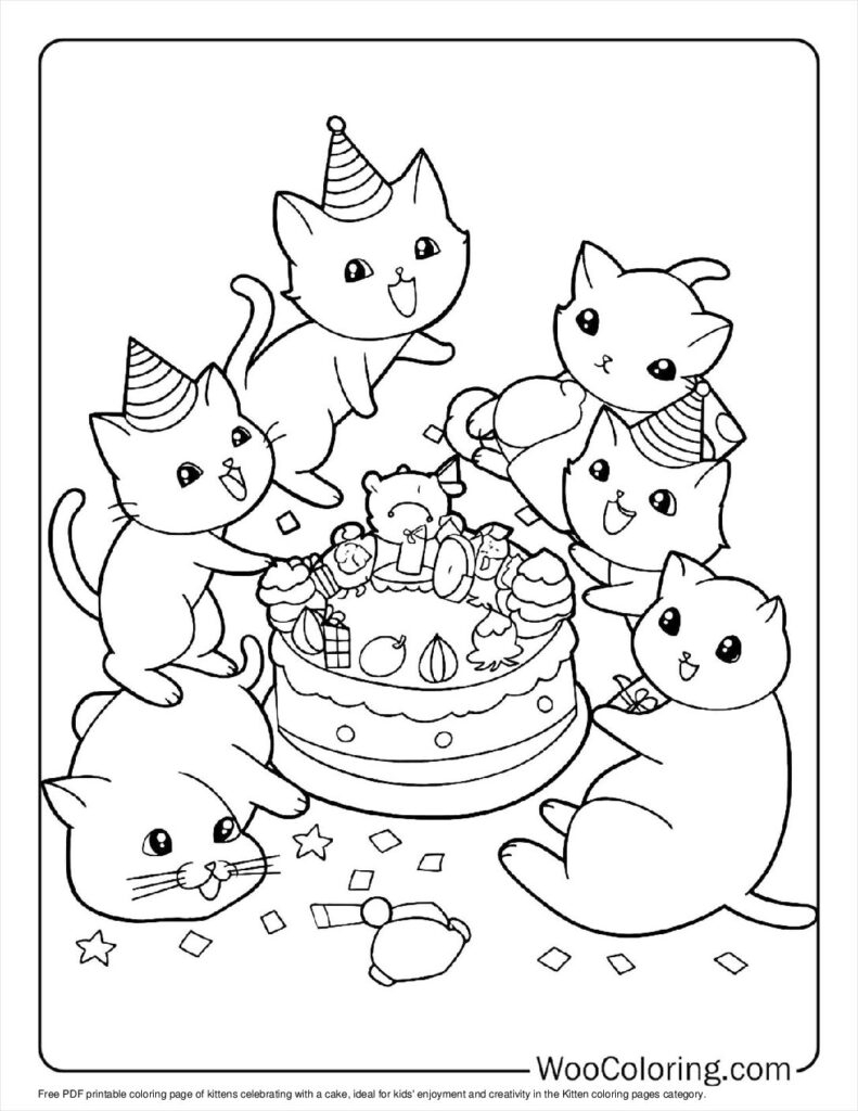 100 Kitten Coloring Pages Free PDF To Print Woo Coloring