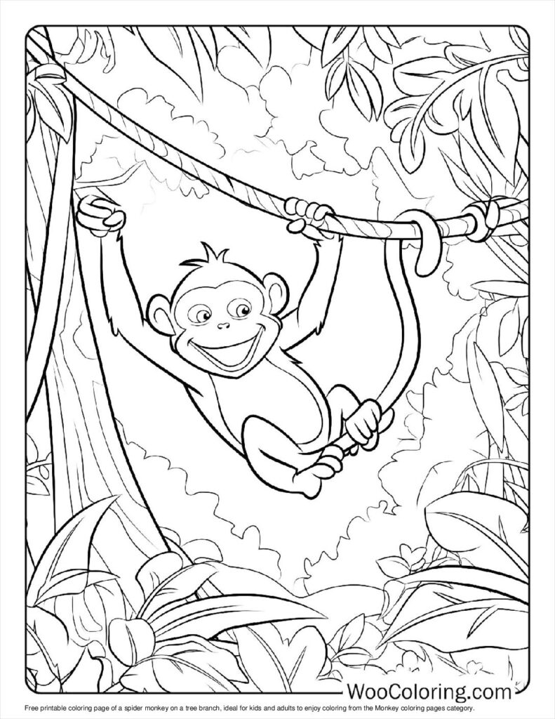 printable monkey coloring sheets