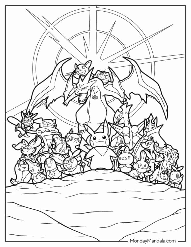 pokemon color pages printable pokemon color pages printable