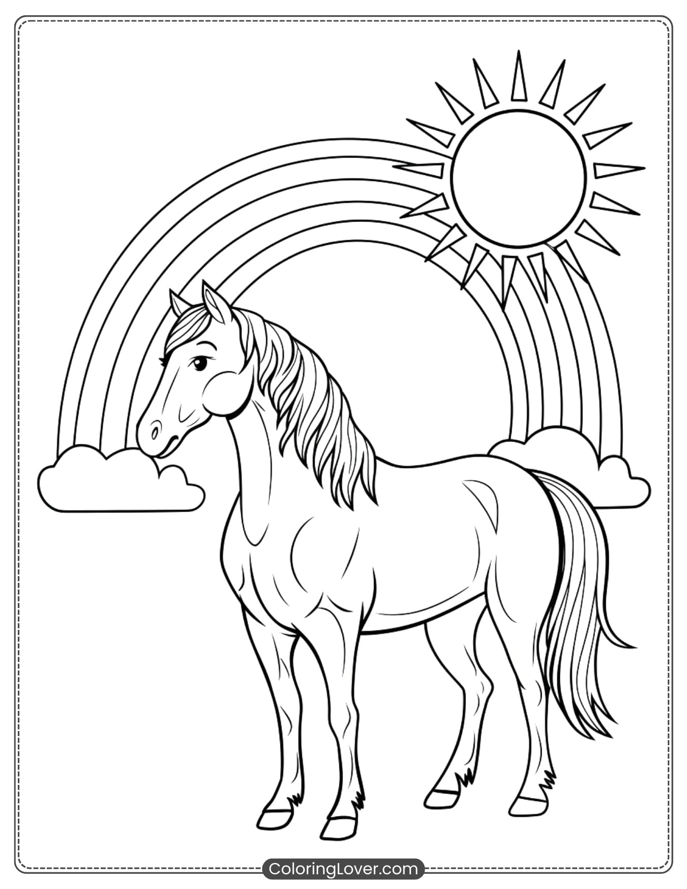 horse printable coloring sheets