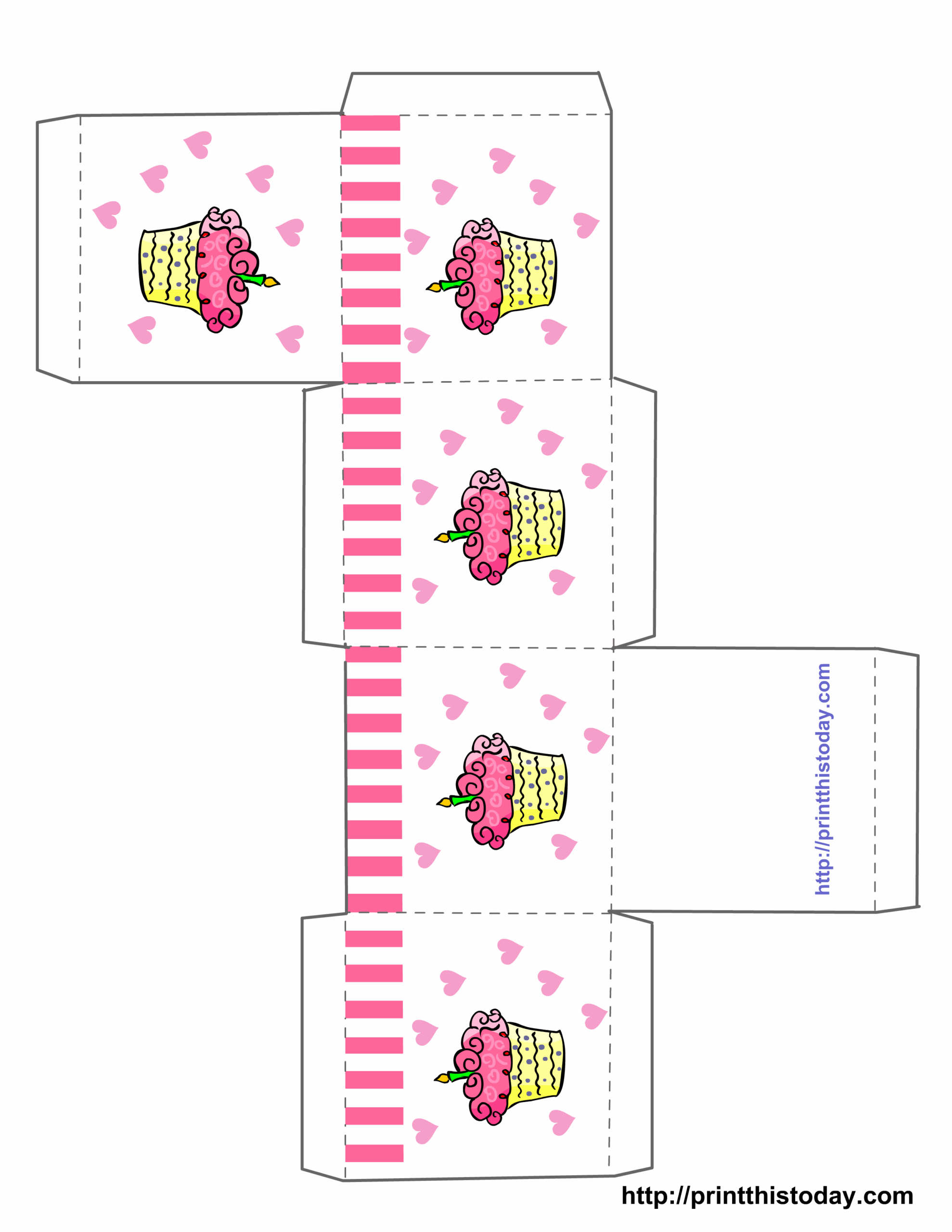 11 For Kids Ideas Printable Box Gift Box Template Cupcake Boxes Template