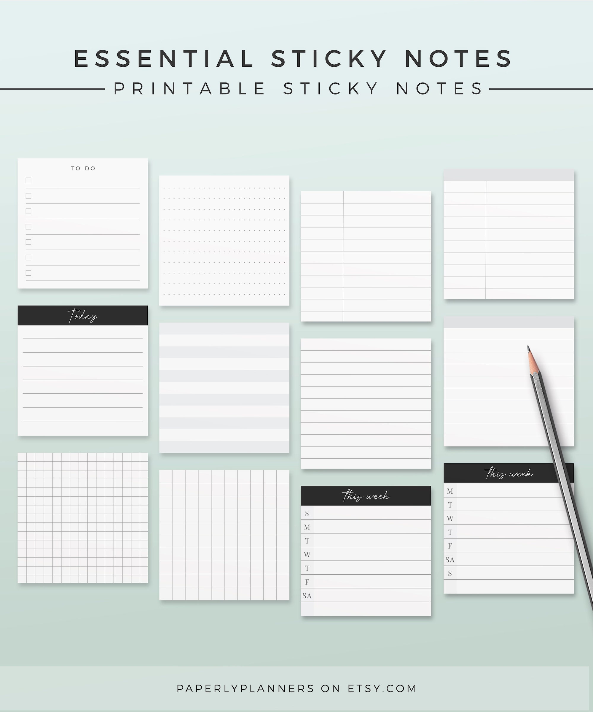 post it printable template