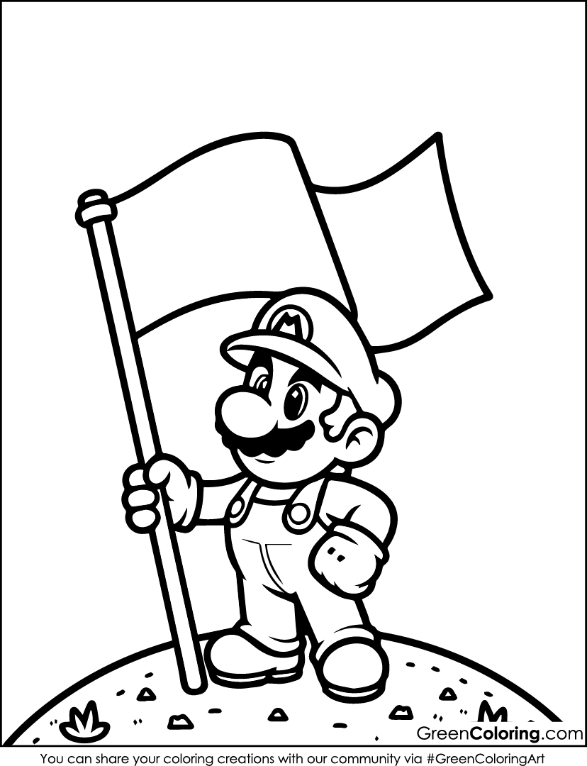super mario printable coloring pages