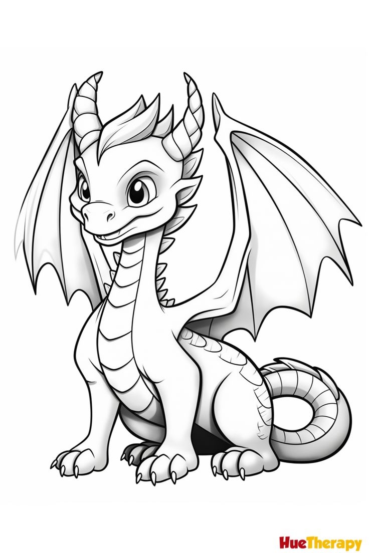 dragon printable coloring page