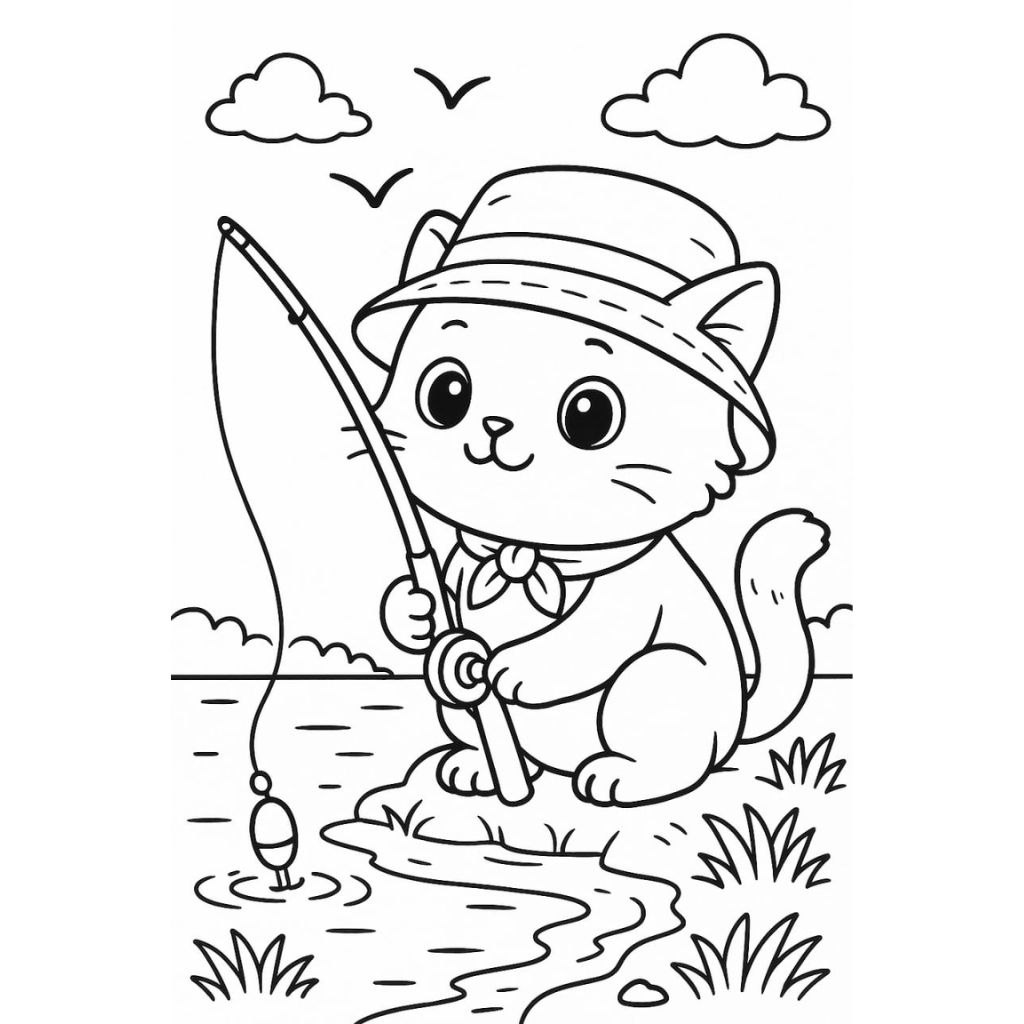 kitten printable coloring pages