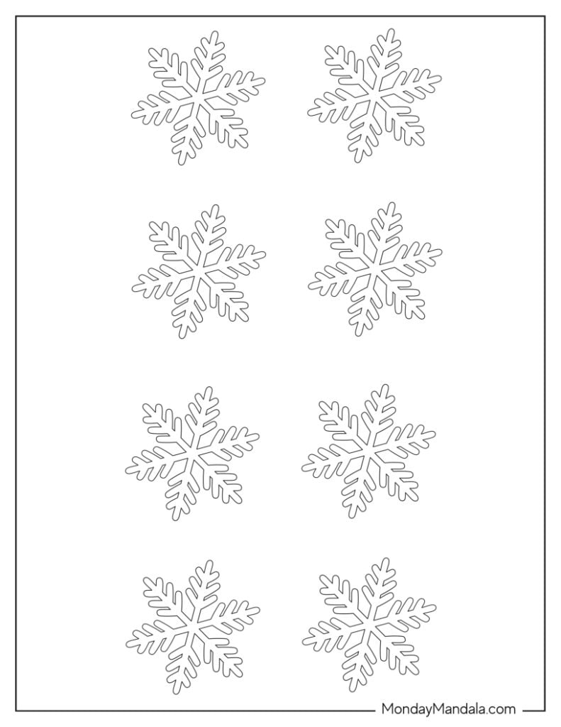 free printable snowflake template