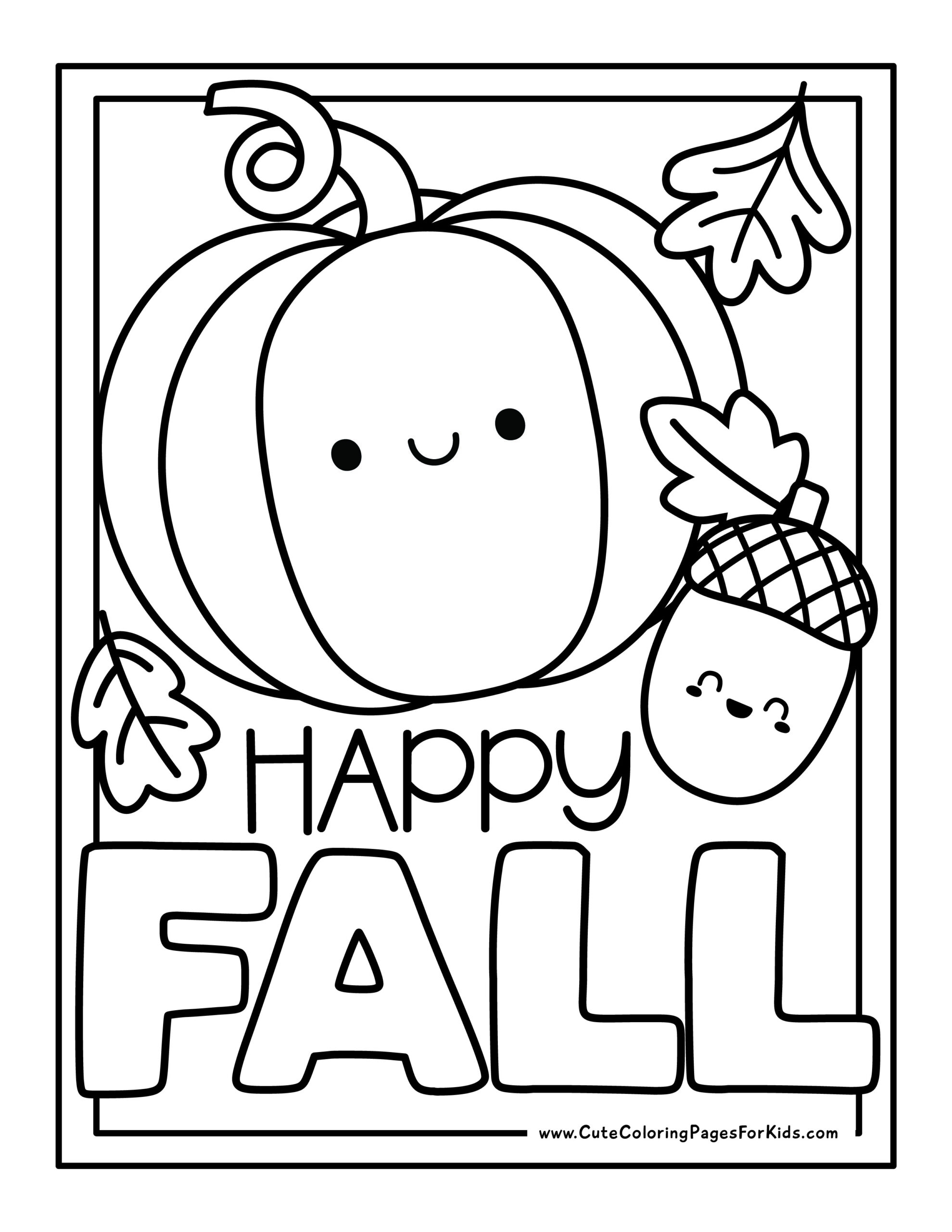 fall printable color sheets