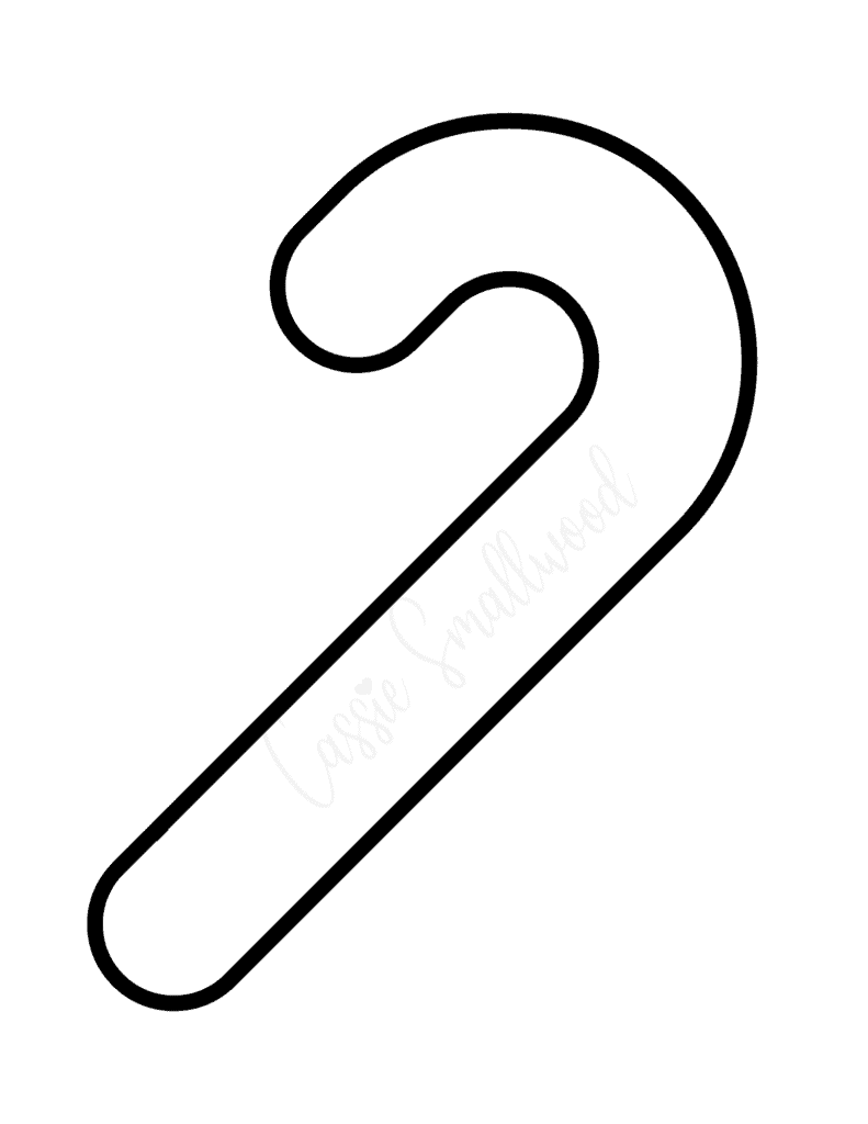 candy cane template printable