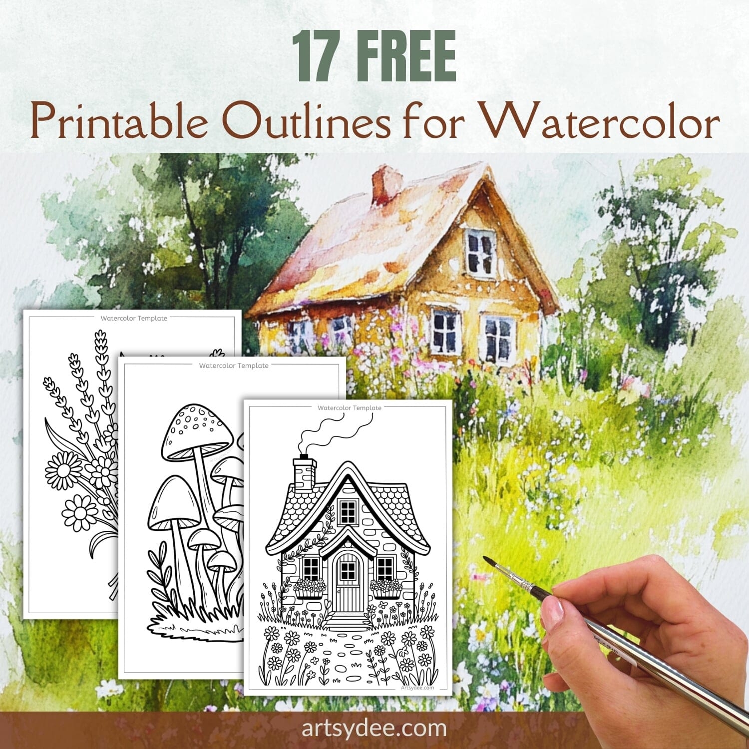 free printable watercolor templates