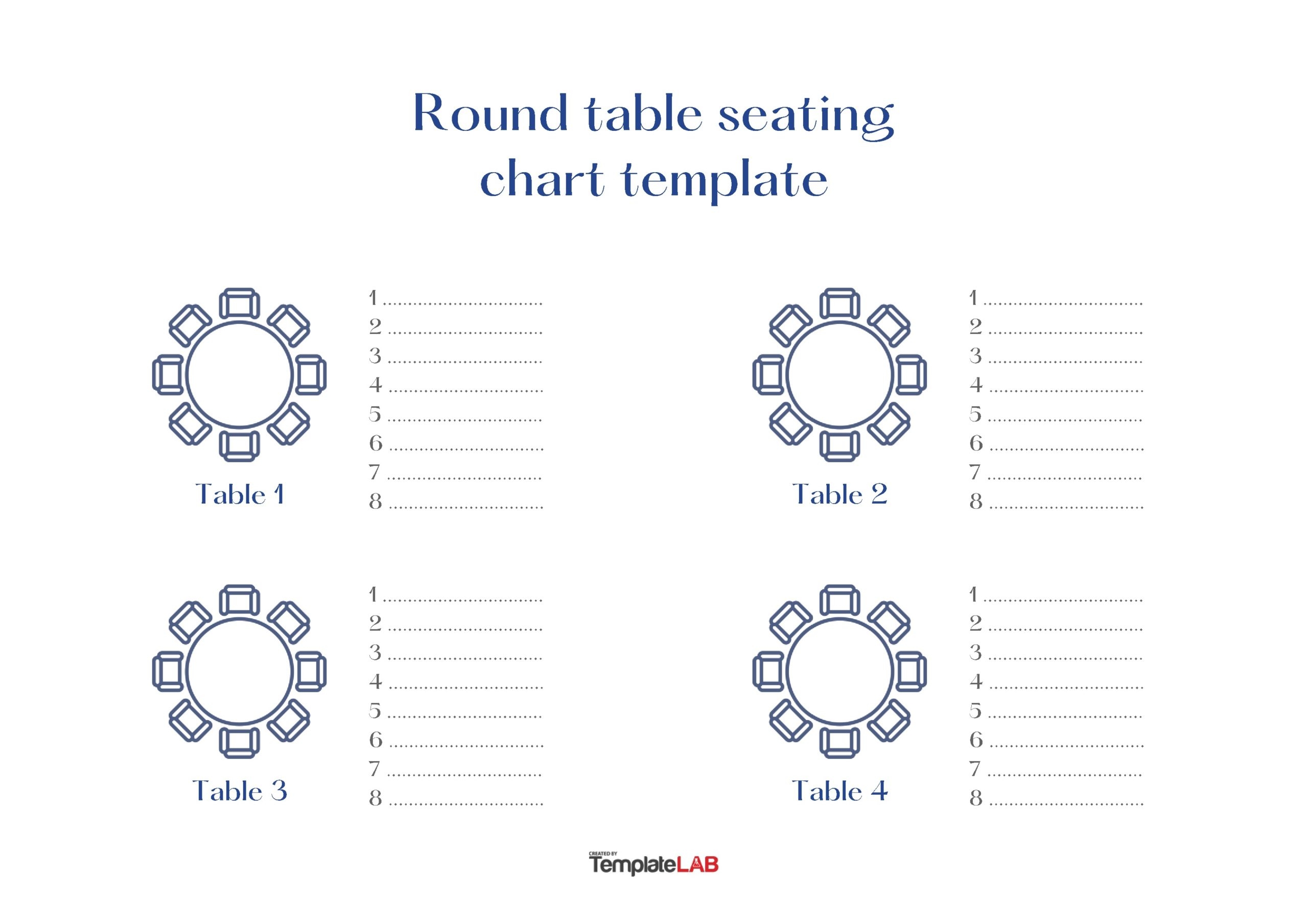 seating chart template printable
