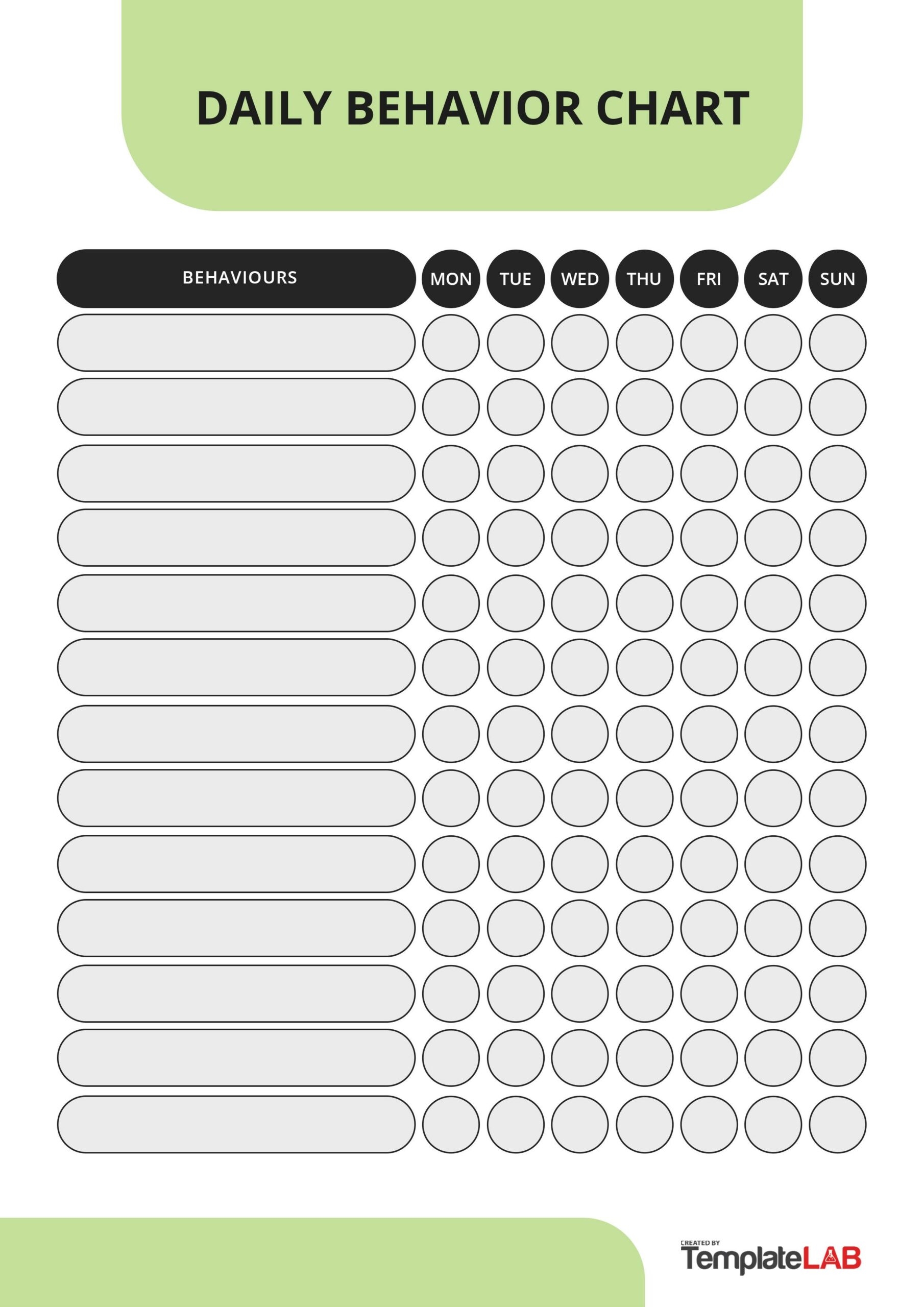free printable daily behavior chart