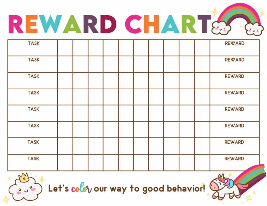 reward chart printable