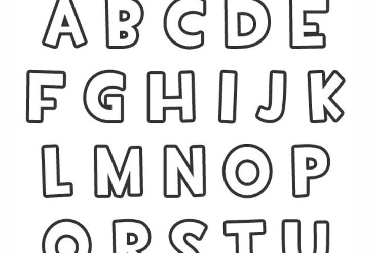 2 Inch Alphabet Letters Printable Template