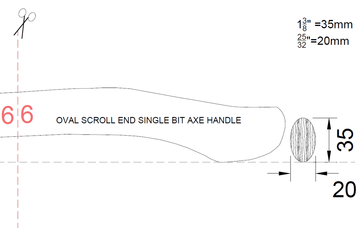 printable axe handle template