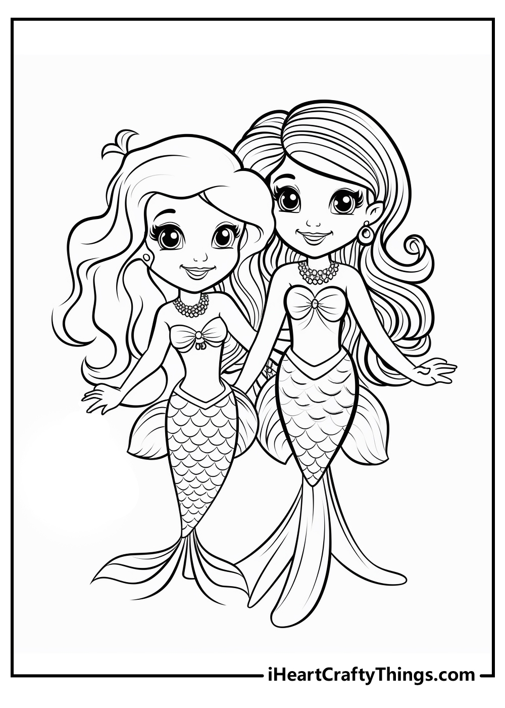mermaid printables coloring