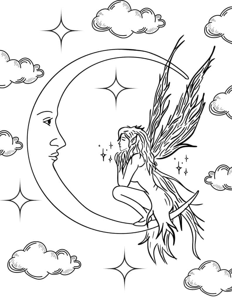 printable coloring pages fairy
