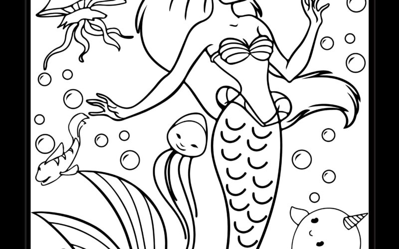 20 Printable Mermaid Coloring Pages Etsy
