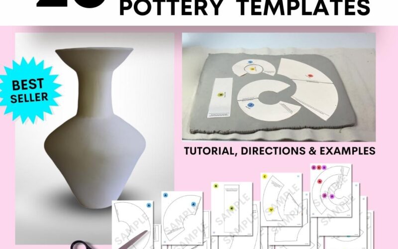 20 Printable Pottery Templates Forms Guide Tutorial And Examples Of Ceramics Etsy Israel
