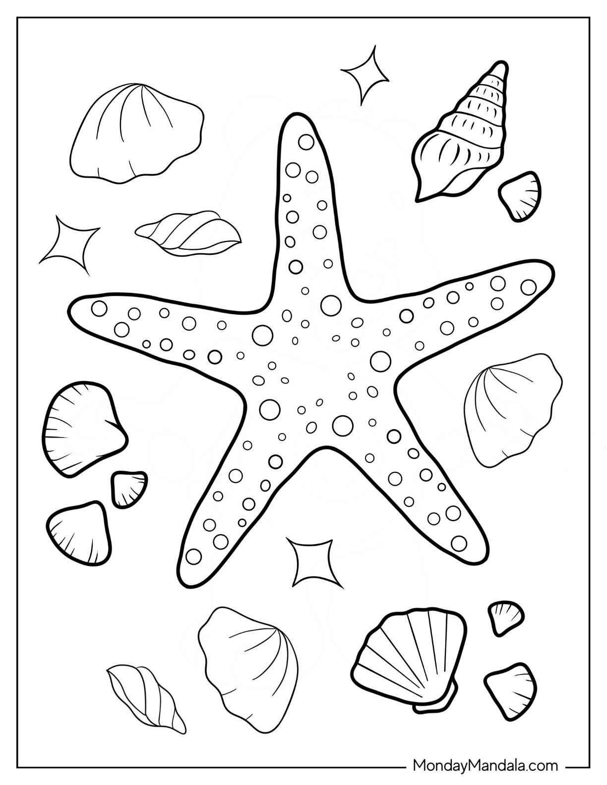 starfish template printable starfish template printable