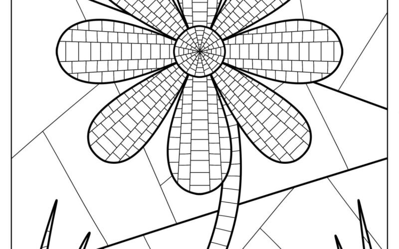 22 Mosaic Coloring Pages Free PDF Printables