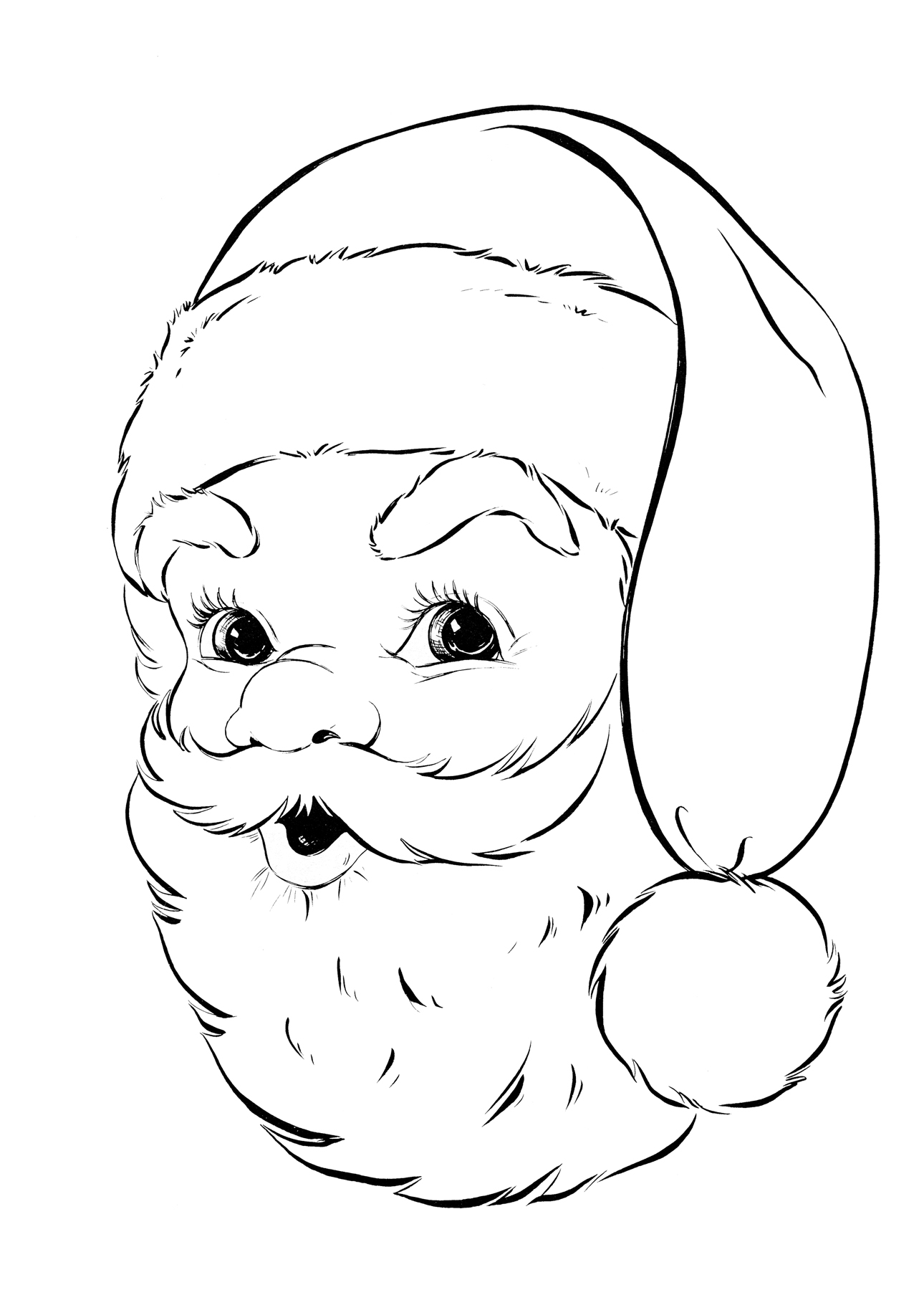 printable coloring pages santa