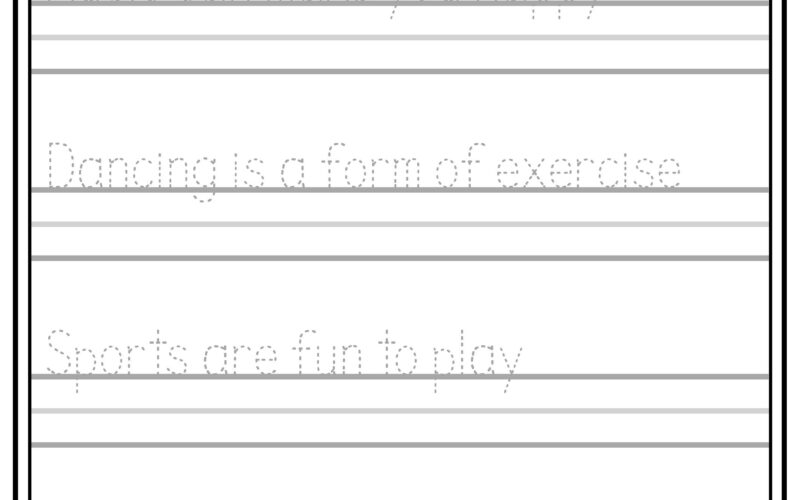23 Printable Tracing And Writing English Worksheets Trace And Write The Sentences Practice Worksheets ages 3 7 KG1 To Grade 2 Etsy