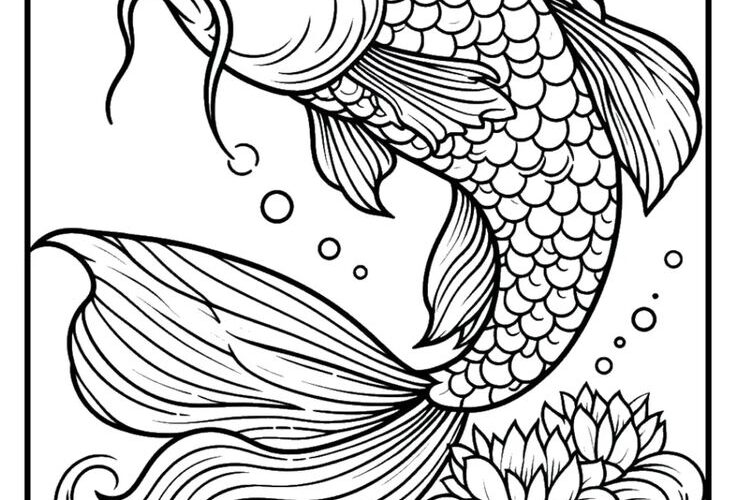 24 Free Koi Fish Coloring Pages The Color Cove