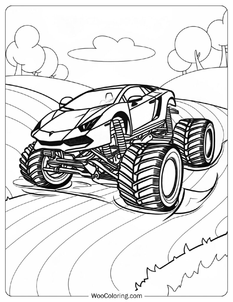 printable coloring pages monster trucks
