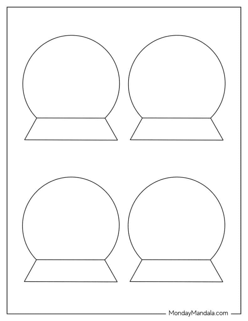 24 Snow Globe Templates Free PDF Printables 