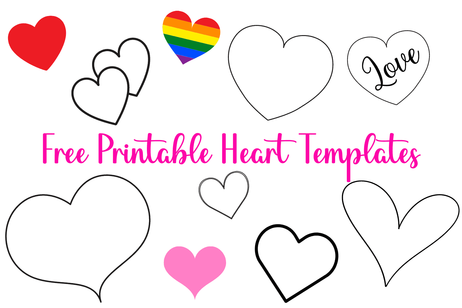 free printable heart template pdf