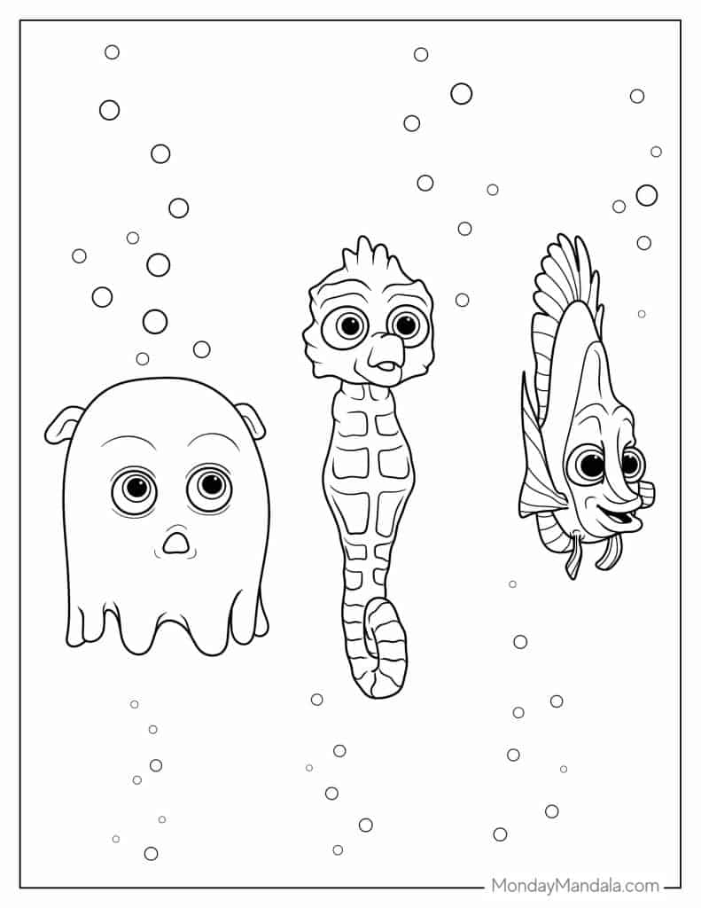 nemo printable coloring pages
