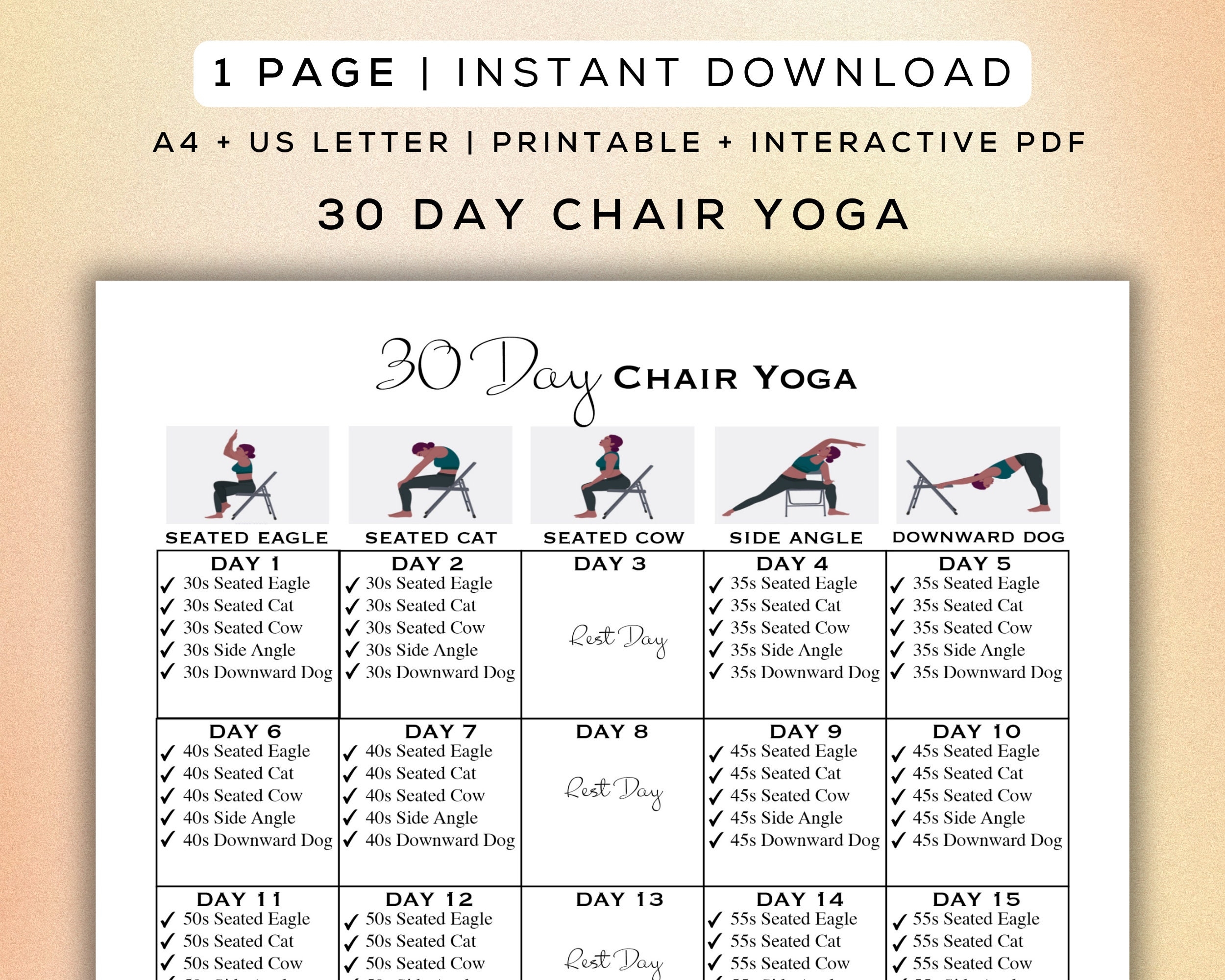 30 Day Chair Yoga Flow Printable Interactive PDF Easy To Follow Poses Beginner Friendly Workout Digital Gym Guide A4 US Letter Etsy 30 Day Chair Yoga Flow Printable Interactive PDF Easy To Follow Poses Beginner Friendly Workout Digital Gym Guide A4 US Letter Etsy