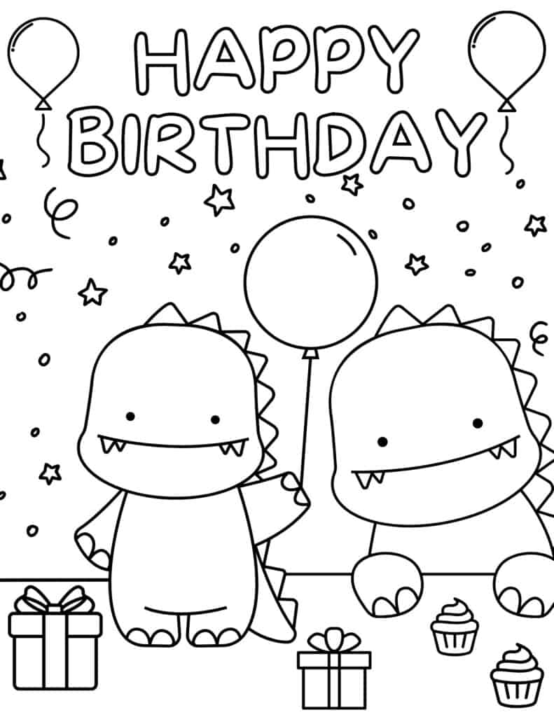30 Free Printable Happy Birthday Coloring Pages For Kids Prudent Penny Pincher
