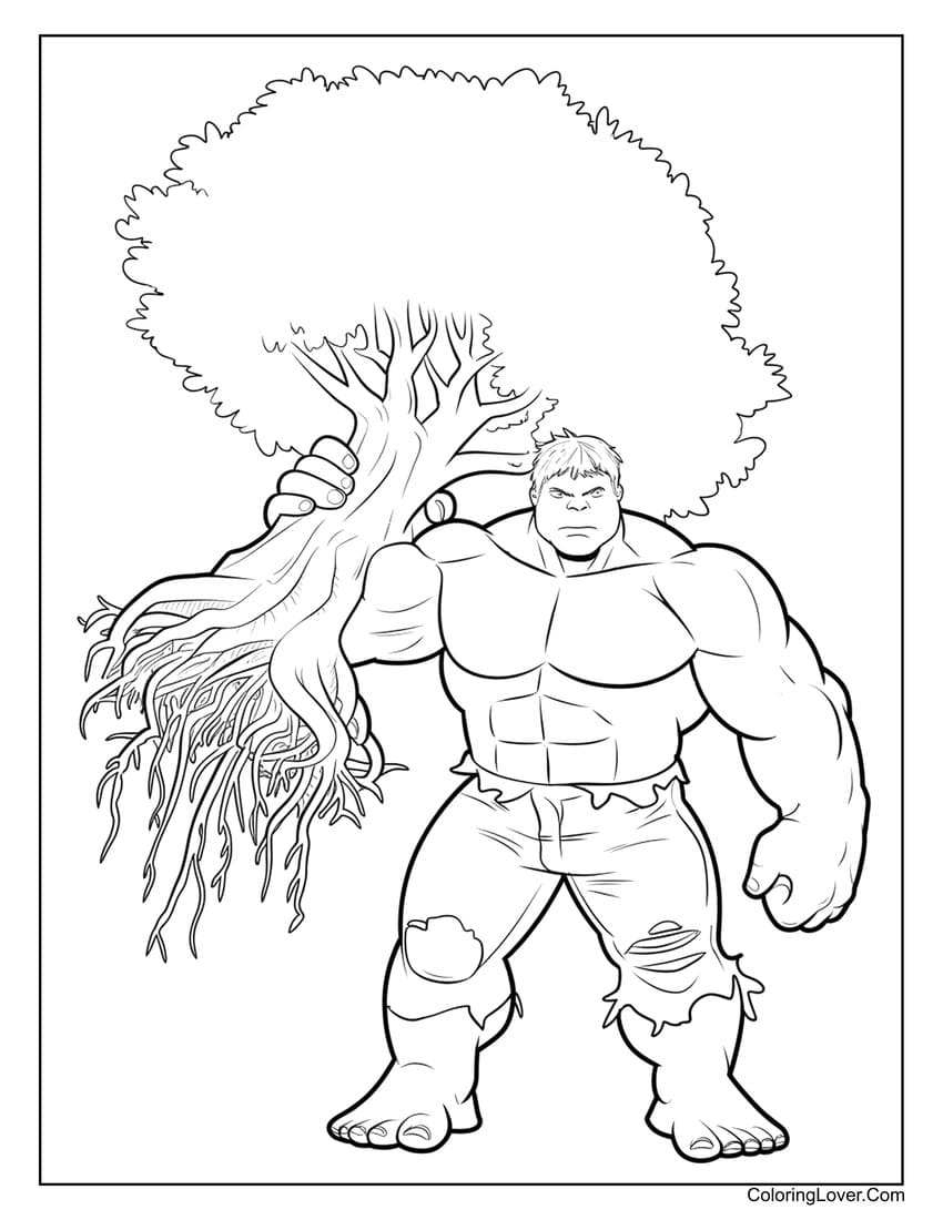 printable coloring pages hulk