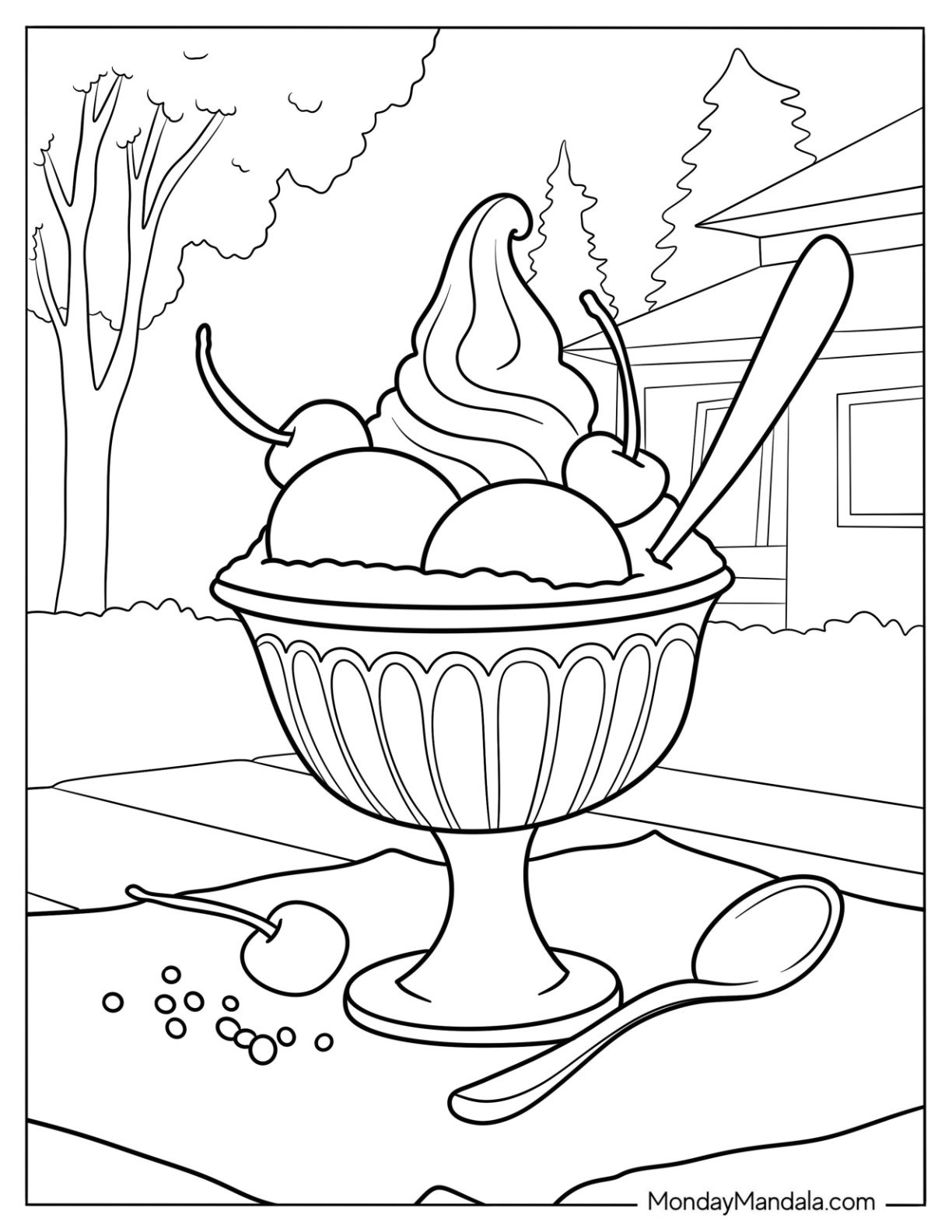 30 Ice Cream Coloring Pages Free PDF Printables 