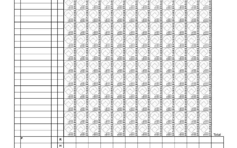 30 Printable Baseball Scoresheet Scorecard Templates TemplateLab