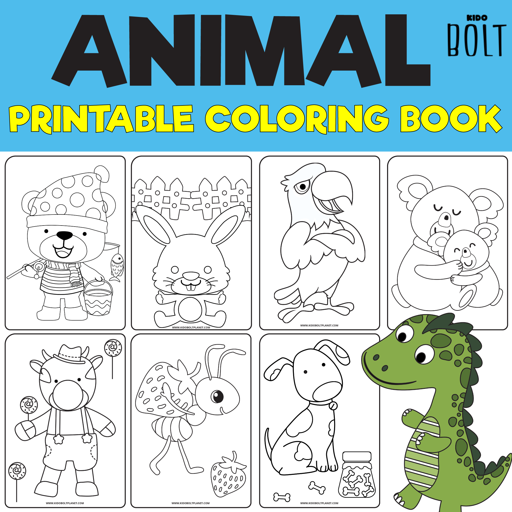 31 Animals Printable Coloring Book Made By Teachers