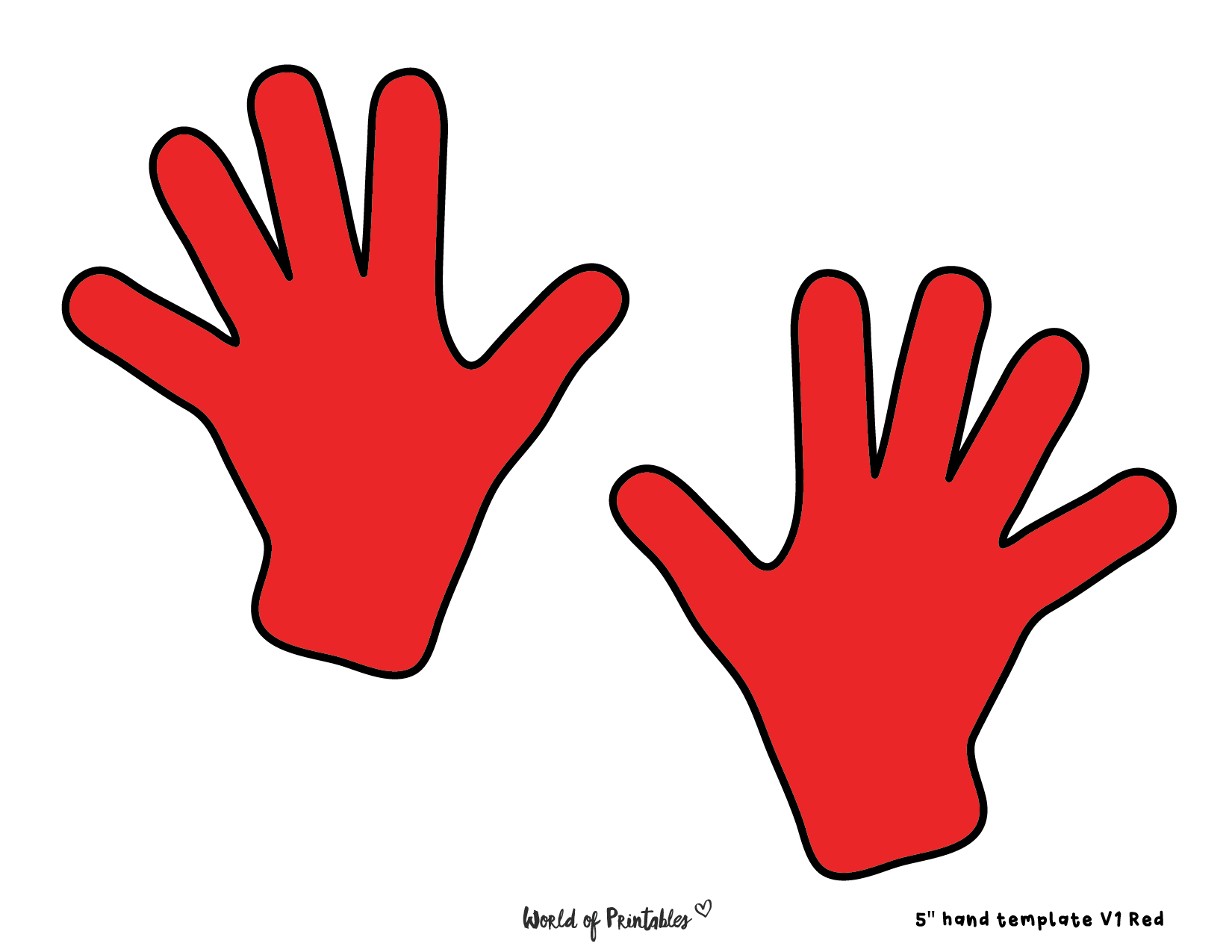 hand template printable