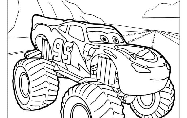 32 Monster Truck Coloring Pages Free PDF Printables