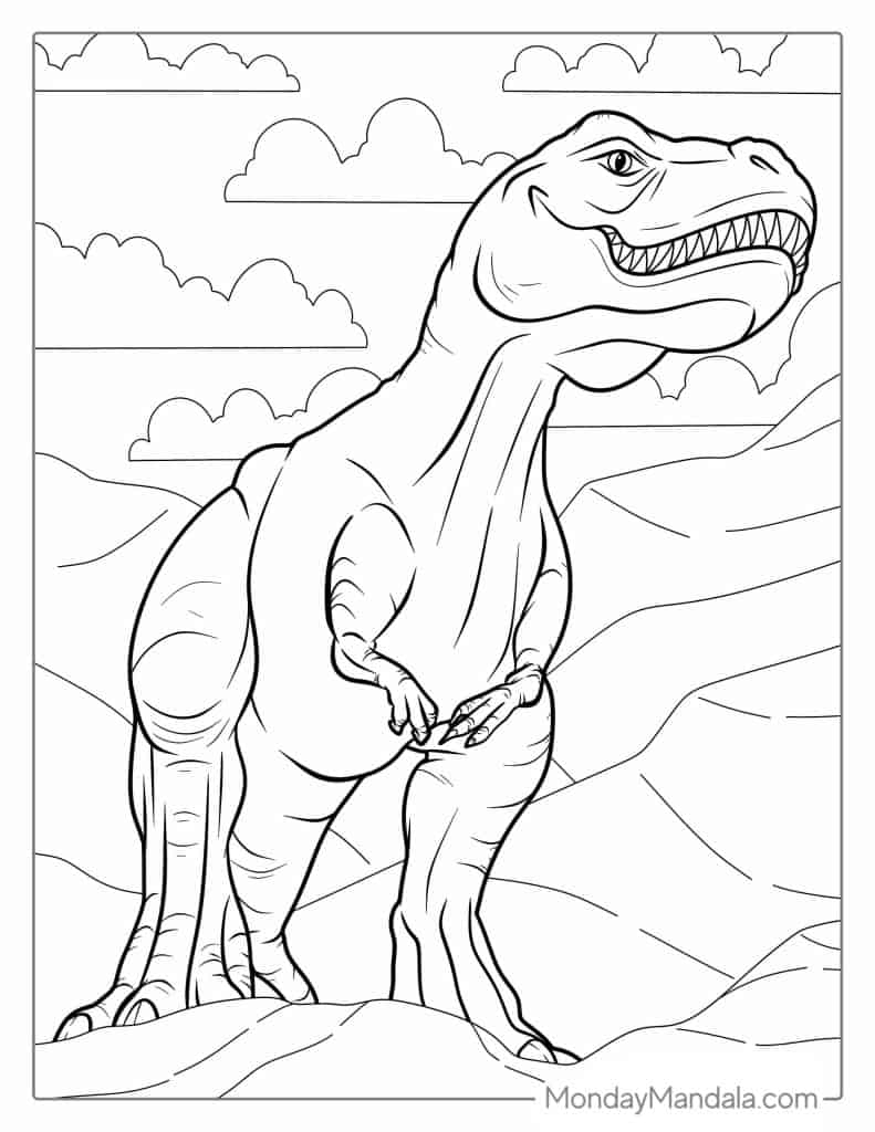 free printable dinosaur coloring sheets