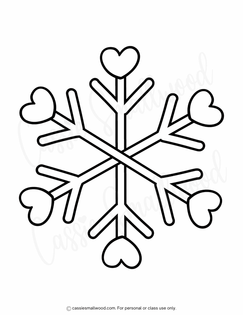 printable outline snowflake template printable outline snowflake template