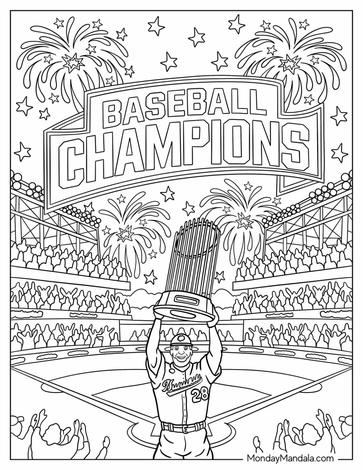 baseball coloring pages printable