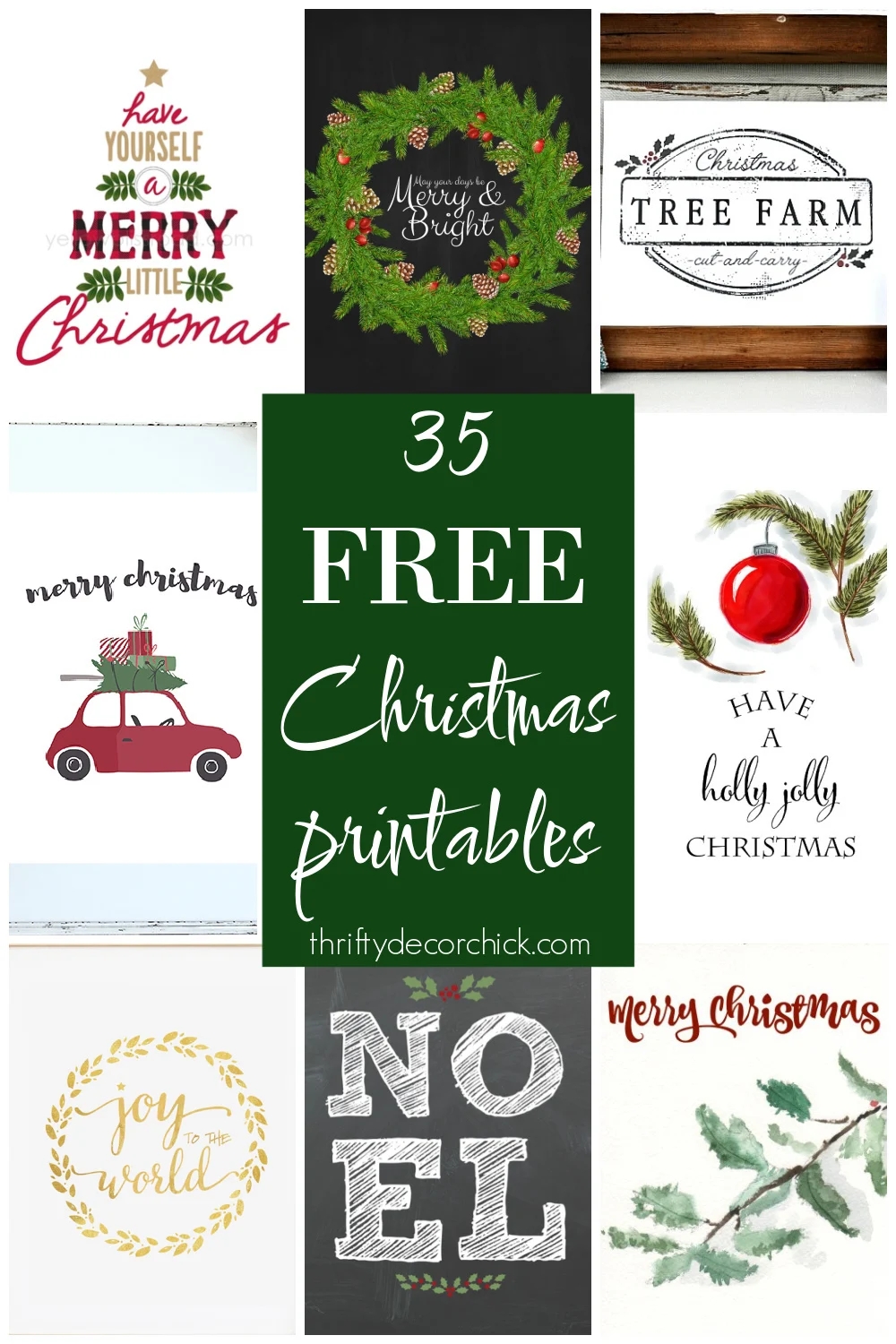35 FREE Christmas Printables To Deck Your Halls Thrifty Decor Chick Thrifty DIY Decor And Organizing 35 FREE Christmas Printables To Deck Your Halls Thrifty Decor Chick Thrifty DIY Decor And Organizing