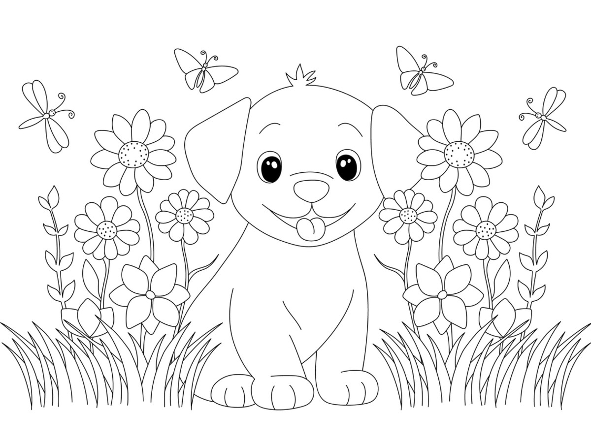 dog coloring printable