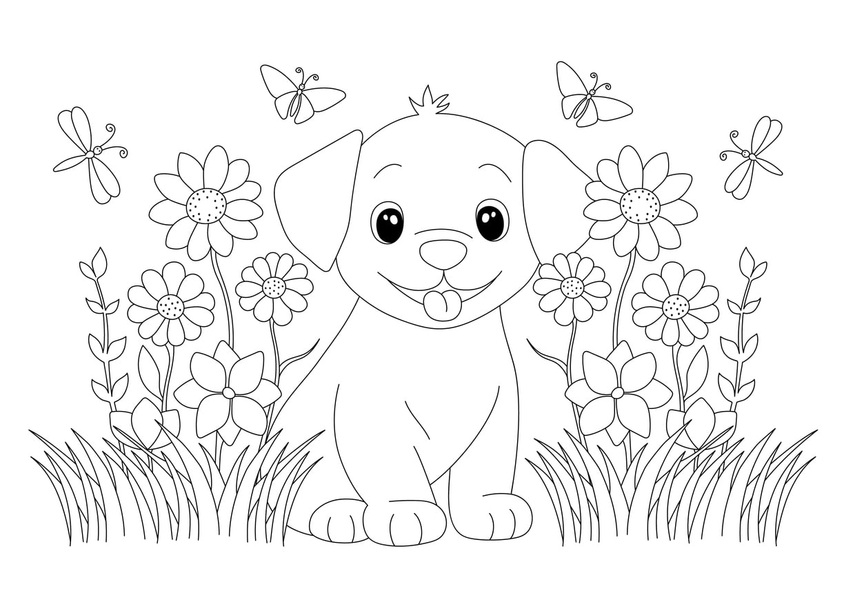 printable puppy coloring sheets