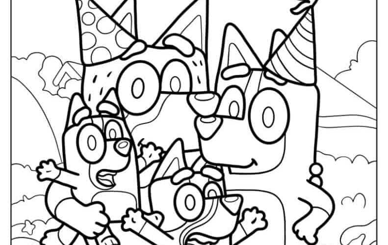 36 Bluey Coloring Pages Free PDF Printables