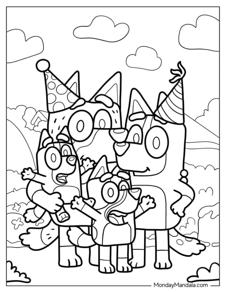 36 Bluey Coloring Pages Free PDF Printables 
