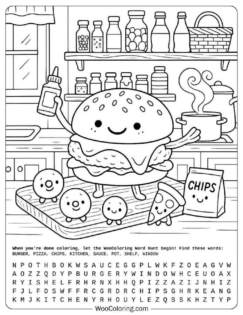 36 Cute Food Coloring Pages Free PDF To Print Woo Coloring